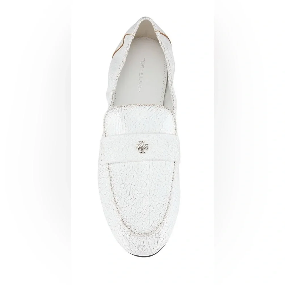 Tory Burch Ballet Loafer in Shiny White Women’s Size 6.5 New